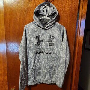 Youth XL Under Armour Coldgear Gray Digital Camo Pullover Hoodie